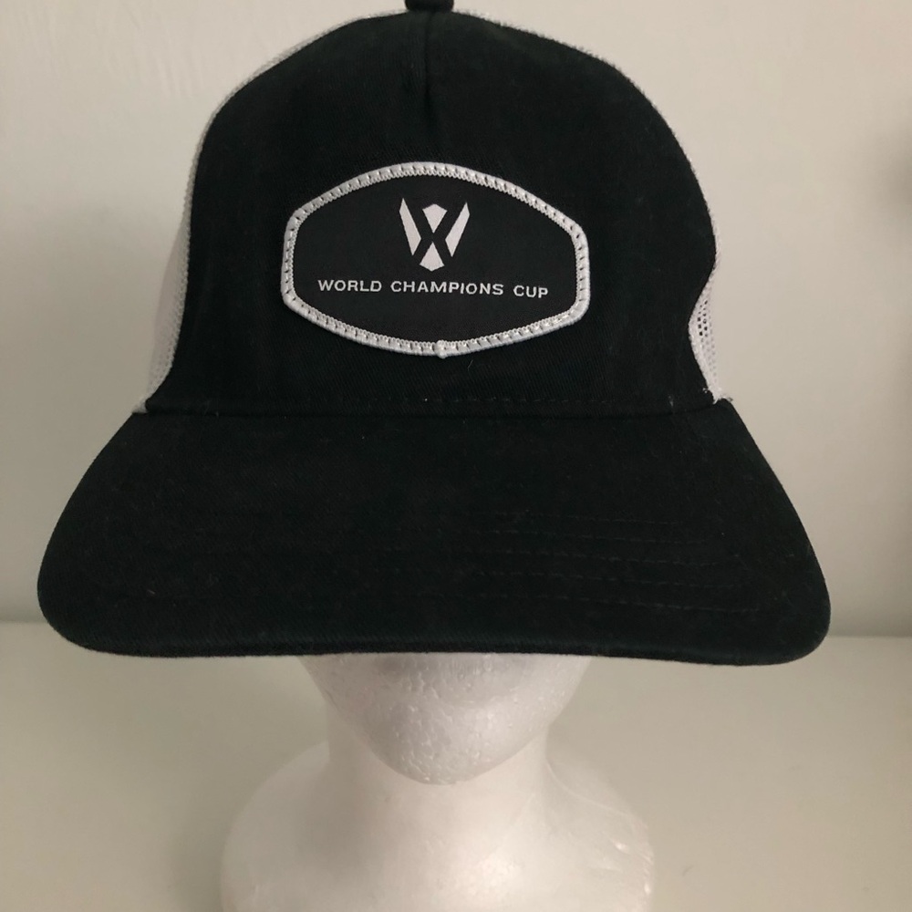 World Champions Cup Black and White Trucker Hat